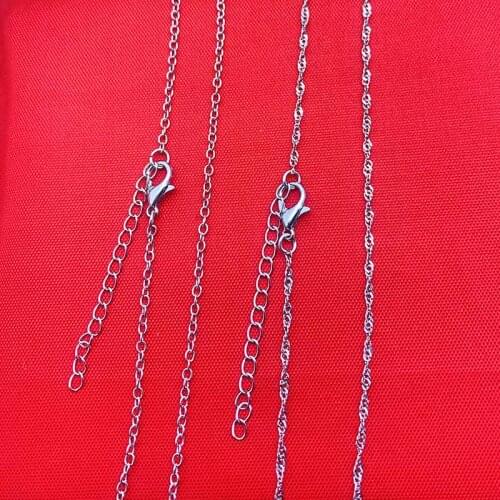 Fashion Silver Chain 1.6mm-3mm Width Wave Necklace Chain For pearl cage women men locket pendant