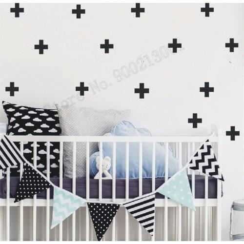Room Decoration Swiss Cross Removeable Wall Sticker Vinyl Removeable Poster Home Dcor Small Pattern Diy Mural LY528