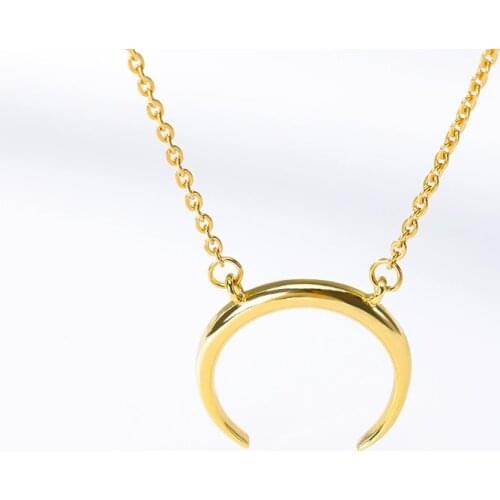 New Arrival European Moon Charm Necklaces Cute Geometric moon Baby Lover Gifts Jewelry Accessories Wholesale