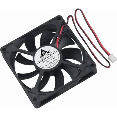 100Pcs Gdstime Two Wires 2Pin DC 24V 80mm 80x80x15mm 8cm Motor Cooler PC Case Brushless Cooling Fan 80mmx80mmx15mm