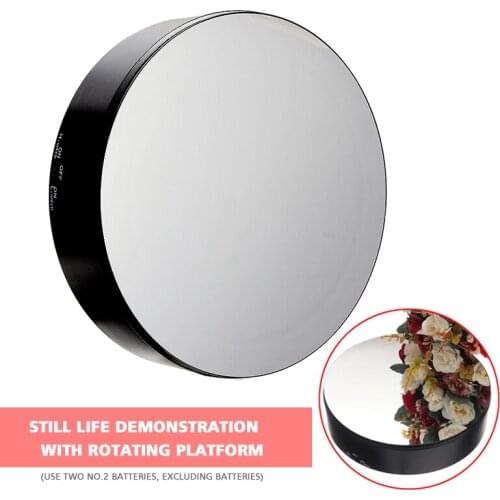 Mirror Surface Rotary Display Stand 360 Degree Adjustbale Rotating Speed Rotary Turntable Display Stand Jewelry Show Holder