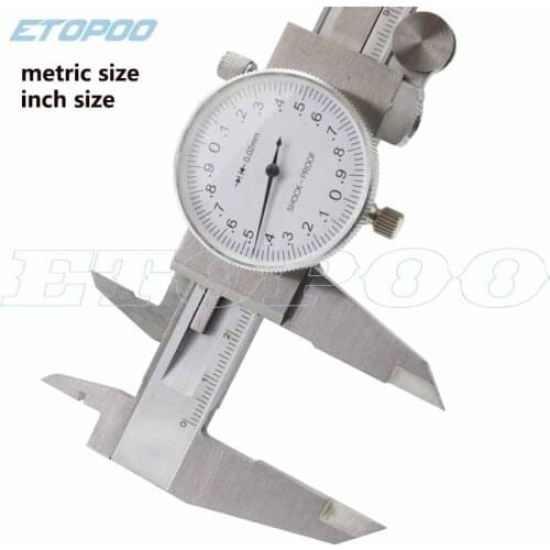Dial Stainless Steel Metal Vernier Caliper Dial Caliper 0.02mm Shock Proof 150 mm 6inch Micrometer Gauge Measurement mikrometr