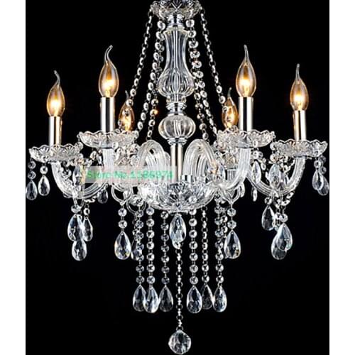 Modern crystal chandelier mini kid lighting children lamp glass Candle holder 6 arms Vintage hotel room small glass chandeliers