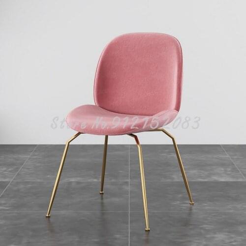 Light luxury nordic ins wind desk back net red makeup dressing chair home modern minimalist beetle dining chair