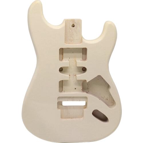 Newest Poplar Wood ST White Guitar Body Electric Guitar Barrel High Gloss Finish Guitar Accessories 5.7cm Pocket Width