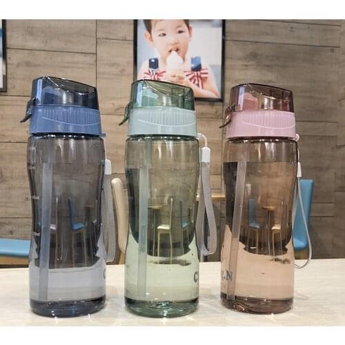 Outdoor Simple Portable Water Bottle Leakproof Sports Plastic Kettle Travel Picnic Office Kettle Student Kids Water Bottle 580ml