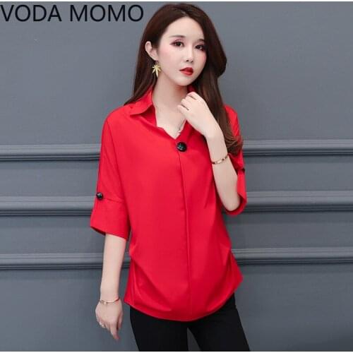 VODA MOMO Collar Blouses