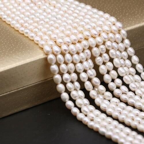 Selected 6-7mm Natural Freshwater Pearl Rice-Shaped Bead String Suitable For DIY Exquisite Jewelry Accessories