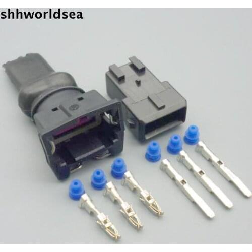 Worldgolden 5/30/100sets 3.5mm male female sensor car waterproof connector