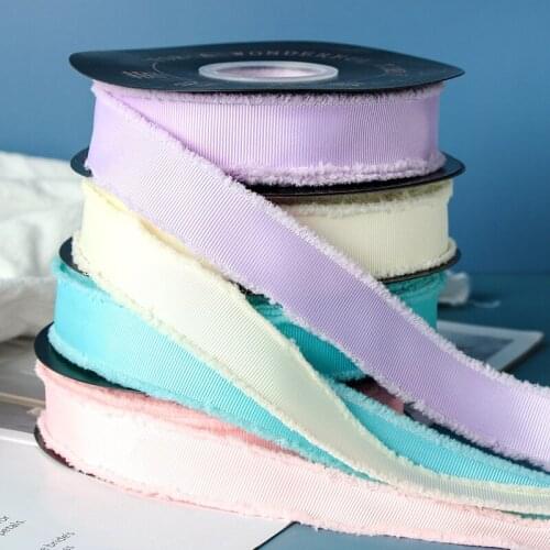 Japanese Style Lovely Nylon Ribbon With Plush Border For Gifts Deco Flowers Packaging Ribbons 25mm And Trims For Sewing Diy Belt
