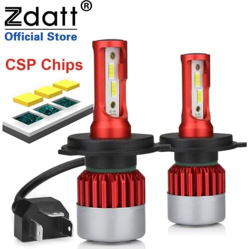 Zdatt H7 LED h11 h1 h8 9005 hb3 9006 hb4 h4 Led Headlight 72W 8000LM 6000K 12V Turbo CSP Chips Super Bright Motorcycle Auto Bulb