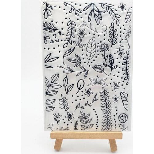 1pc Flowers Grass Transparent Clear Silicone Stamp Seal DIY Scrapbooking Stencil Coloring Embossing Decor Office School Supplies