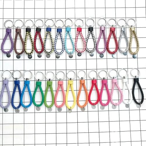 1PCS Keychain DIY Jewelry Making Accessories Leather Metal Keychain Suppliers For Women Mens Key holder Auto Car Keyring Bulk