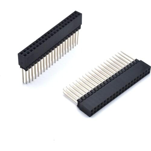 10 Pcs/lot 2.54mm Pitch 2x20 Pin 40 Pin Female Double Row Long Pin Header Strip PC104