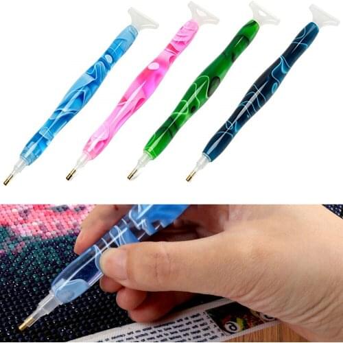 5pcs/lots Diamant Schilderen Tool Punt Boor Pen Borduren Kruissteek Schilderij Diy Craft Strass Foto Set Schilderen Accessoires