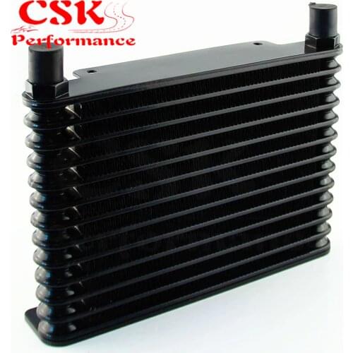 8-AN 32mm Aluminum13 Row Engine/Transmission Racing Oil Cooler Black