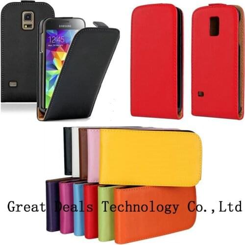 Genuine Leather Case For Samsung Galaxy S5 mini SM-G800F G800 G800H Case Cover