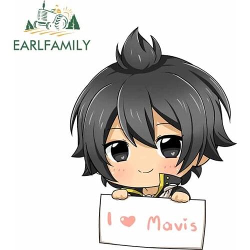 EARLFAMILY 13cm x 10cm Funny Car Stickers for Fairy Tail Zeref Chibi Waterproof Decals Windshield Bumper Car Assessoires