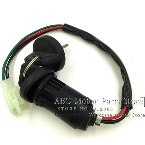 ATV motorcycle dirt bike pit bike Lock spare parts 4 wire Ignition Switch dust-proof cover free shipping