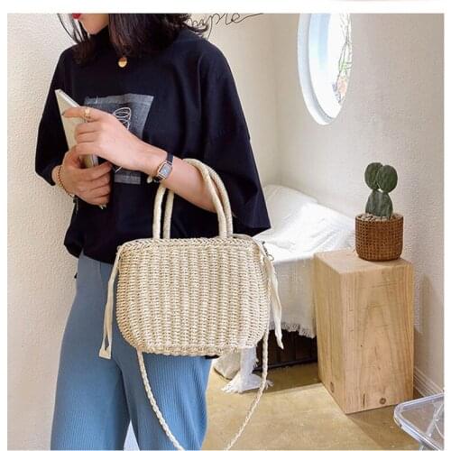 Summer Beach Straw Bag Handbags for Women 2021 New Bohemia Travel Casual Wild Womens Shoulder Crossbody Bag Luxury Brand Tote