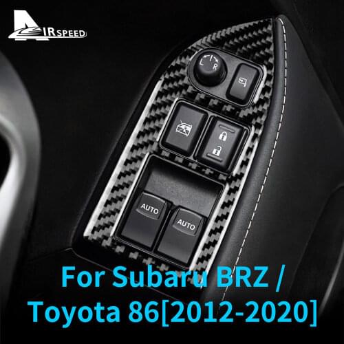 Airspeed for Subaru BRZ Accessories Subaru BRZ Stickers for Toyota 86 Carbon Fiber Interior Trim Car Window Switch Button Frame