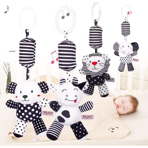 Stuffed Animals Plush Doll Toy 0 1 Year Old Bed Rattles Wind Chimes Toddlers Toys for Infant Bells Girl Boy Kids Baby Room Decor