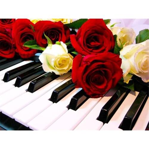 Flower Rose Printed Canvas 11CT Cross Stitch Embroidery Full Kit DMC Threads Handiwork Hobby Knitting Handmade Gift Different