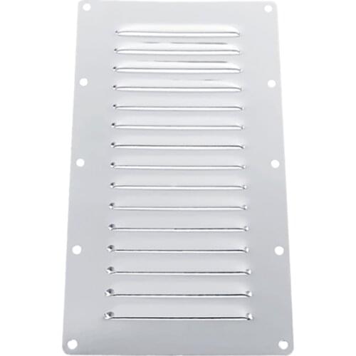 Stainless Steel 304 Marine Rectangular Venting Panel Air Vent Louver Grille Ventilation Louvered Ventilator Grill Cover