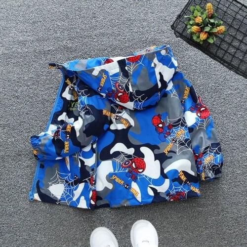 Fall Teenagers Boys Clothes Spiderman Zipper Jacket Coats Fashion Korean Little Kids Tops Autumn Toddler Children Hooded Outwear