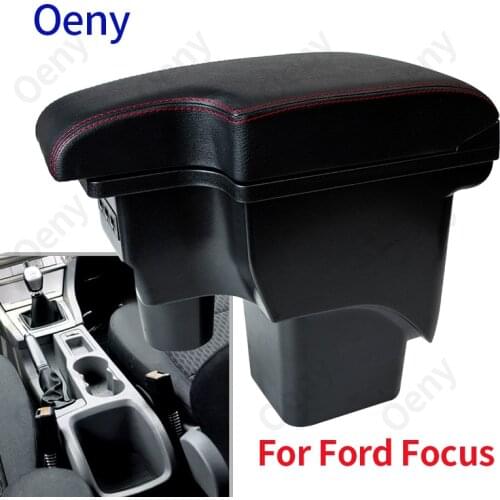 For Ford Focus 2 armrest box For Ford Focus 2 mk2 Car Armrest box car accessories nterior Retrofit parts Center Storage box USB