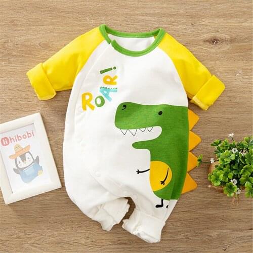 Prowow Dinosaur Baby Romper Summer Newborn Jumpsuit Overalls Cartoon Bobysuit For Baby Boy Clothes Funny Infant Romper Cotton