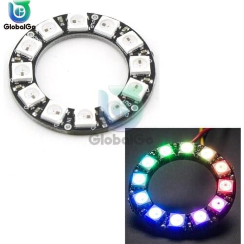 RGB LED Ring 12 Bits LEDs WS2812 WS2812B 5050 RGB LED Ring Lamp Light with Integrated Drivers For Arduino DIY Led Strip Lamp