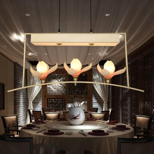 Modern new Chinese pendant lights restaurant 3head creative bar lamp study tea room lamp hotel personalized lighting LB030303