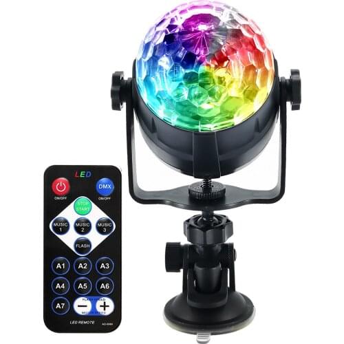 LED Magic Ball Stage Light 6 Color USB Car Colorful Light DJ Disco Colorful Rotating Light RGB Crystal Magic Ball Ktv Party