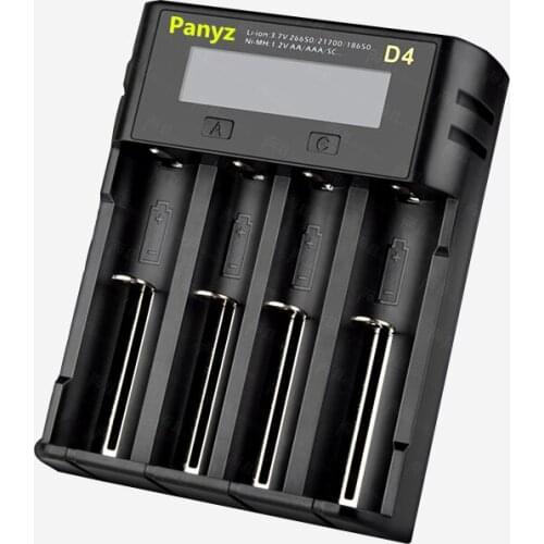 Four-slot Lithium Battery Charger 18650 26650 Battery Charger Smart Universal Charger Compatible with a Variety of Batteries