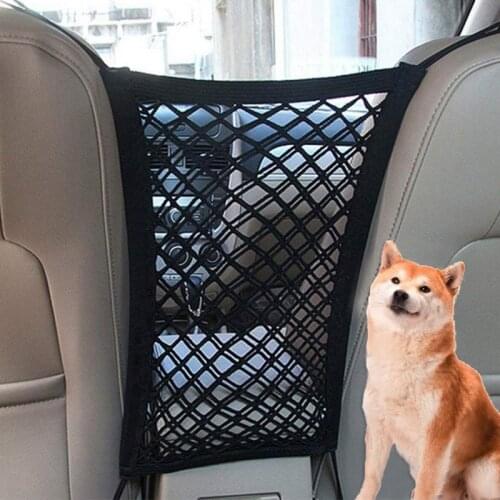 Car Pet Fence Mesh Dog Barrier Guard Back Seat Safety Protector Net Storage Bag Children Travel Isolation Barrier