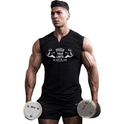 Mens Vest Summer Thin Cotton V-neck Sleeveless T-shirt Loose Large Size Racing Sports Fitness Vest