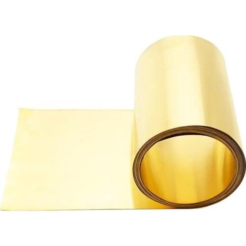 1Meter/Roll Thin Brass Sheet Strip Gold Film High Purity Brass Foil Plate H62 Thick 0.1/0.2/0.3/0.5MM*Width 20
