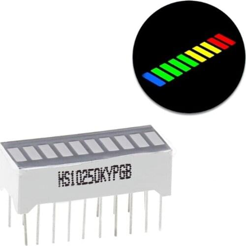 10 Segment Led Bargraph Light Display Red Yellow Green Blue Integrated Circuits