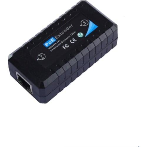 13W Max IEEE802.3af Input/Output Single 1 Channel 1-Port PoE Extender POE Repeater Transmission 120M Distance