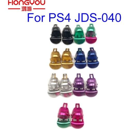 20sets Trigger Button Replacement For Playstation 4 Pro Slim JDS 040 JDM 040 Controller (Gen 2) L1 L2 R1 R2 Aluminum Alloy Metal