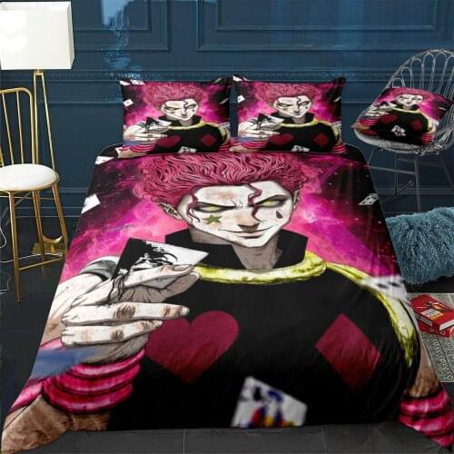 Hisoka Duvet Cover Comfortable Quilt Home Decora Design Universal Bedding Set Bedclothes+Pillowcase 3pcs