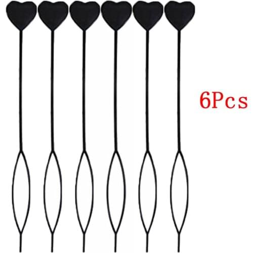 6Pcs Black Topsy Tail Hair Braid Ponytail Maker Hair Puller Hair Styling Tools Ponytail Creator Plastic Loop Hair Accessories