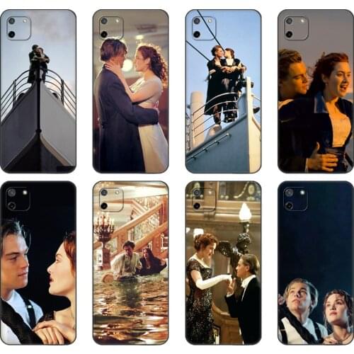 Black tpu Case For OPPO Realme C11 C20 C21 Case Back Cover Bumper Shell Titanic Rose Jack