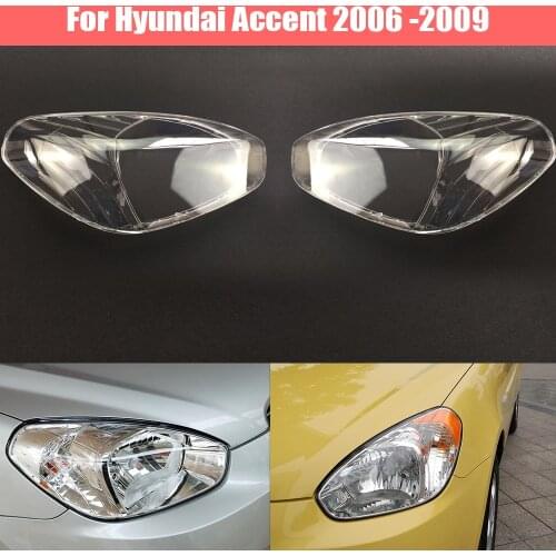 Car Headlamp Lens For Hyundai Accent 2006 2007 2008 2009 Car Replacement Auto Shell Cover