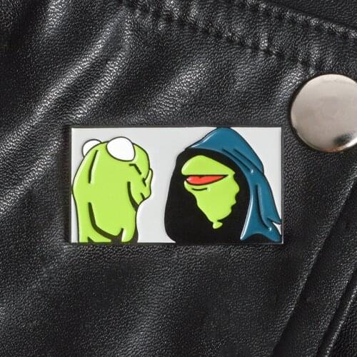 Kermit the Frog Brooches Badges Cartoon Muppet show Hard enamel pins Backpack Bag Hat Leather Jackets Fashion Accessory