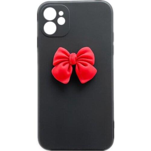 For Iphone 12 Case Luxury Silicone Full Protection Soft Cover Three-Dimensional Bow For Iphone 12 Phone Case