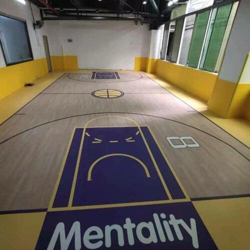 Beable Anti-slip Smooth Prefinished Sports Indoor Basketball Court Maple Pattern Flooring