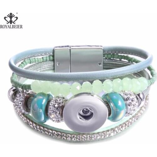 Rhinestone Leather Crystal Bracelet Hand Bracelets for Women Multi-layer Winding Wrap Jewelry Female Accessories Dropshipping