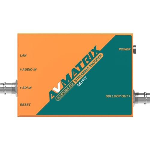 AVMATRIX SE1117 H.265/264 SDI-compatible Streaming Encoder for youtube twitch facebook periscope niconico live stream